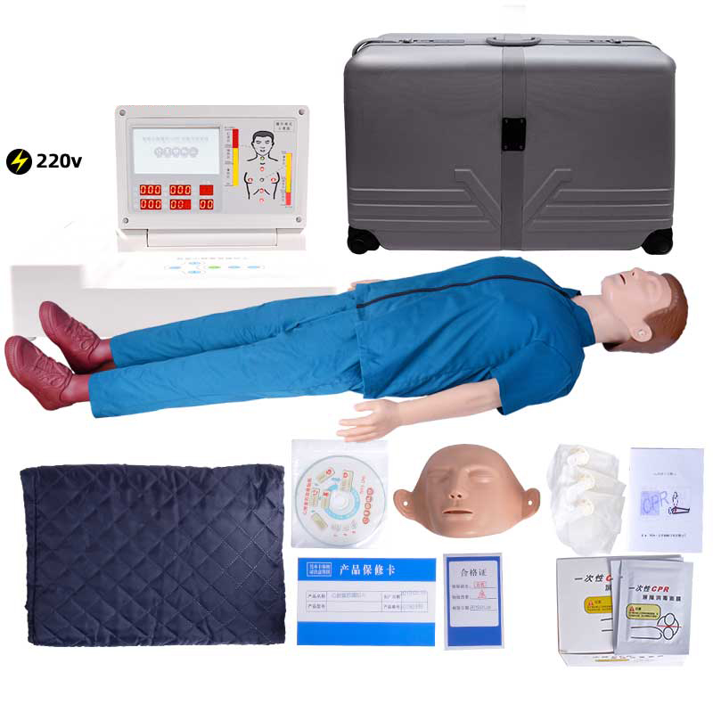 CPR救生训练假人心肺复苏彩屏数码语音电脑全身  电脑操作 触摸屏 