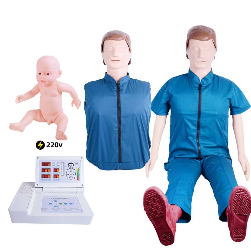 高级自动电脑心肺复苏模拟人半 全身培训语音考核假人AED除颤训练